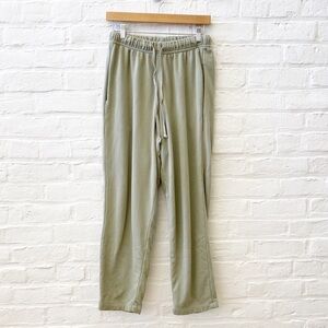 Black Crane || Easy Pants Cotton Terry Sage Green Small
